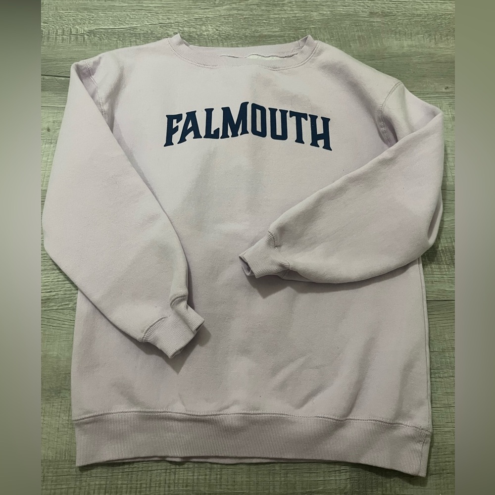 Womens Light Purple Falmouth Crewneck Sweatshirt Size Small
